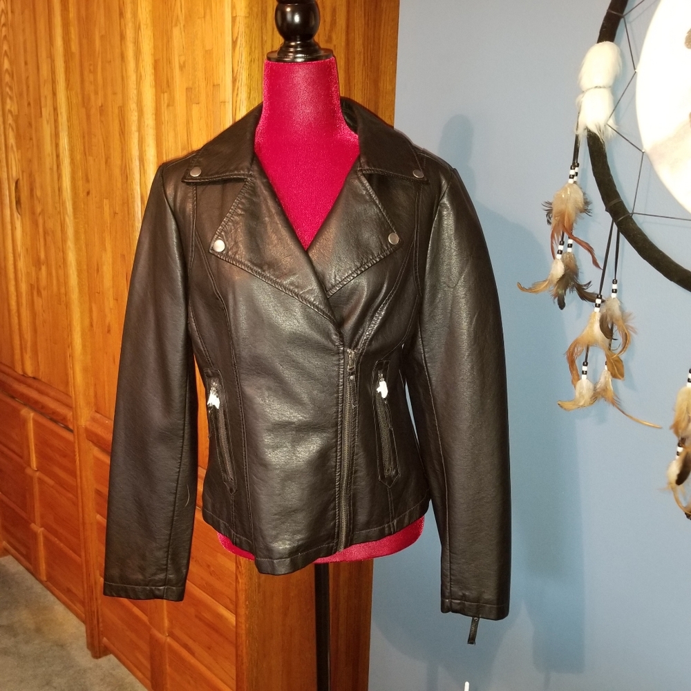 Max Studio BRAND NEW Faux Leather Moto Jacket